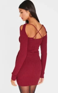 Elegant Red Sleeveless Bodycon Party Dress