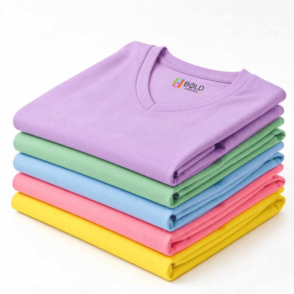 Spring Color V-Neck T-Shirts - 3/Pack Hover Image